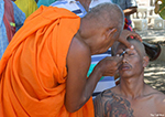 Ordination of Buddhist Monk-Head Shaving